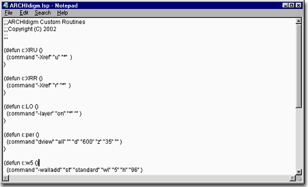 autocad lisp commands list